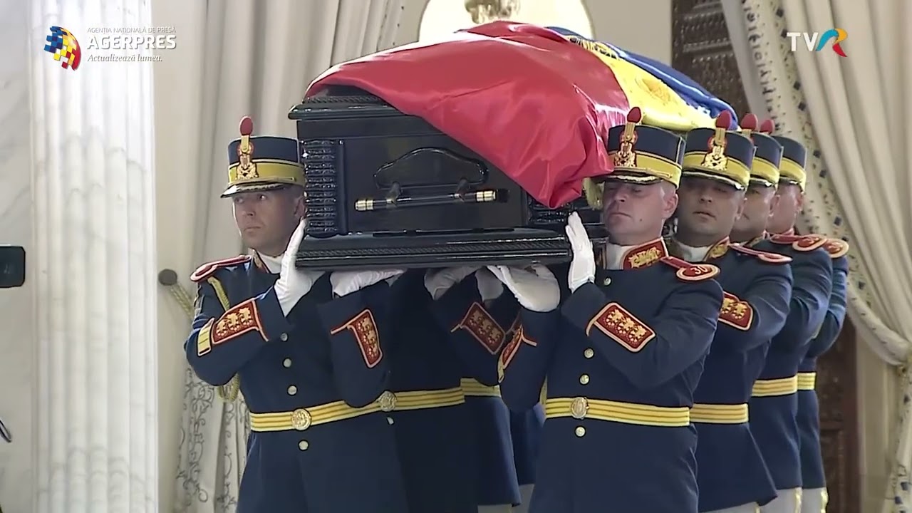 Funeralii Ion Iliescu/ Fostul președinte al României - depus pe catafalc în Sala Unirii