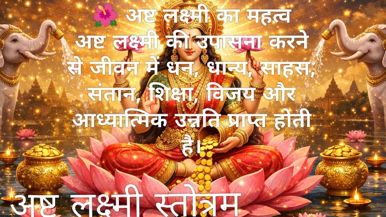 ✨ घर में धन वर्षा के लिए सुनें अष्ट लक्ष्मी स्तोत्र | माता लक्ष्मी के 8 स्वरूप @T-BhajanSar 