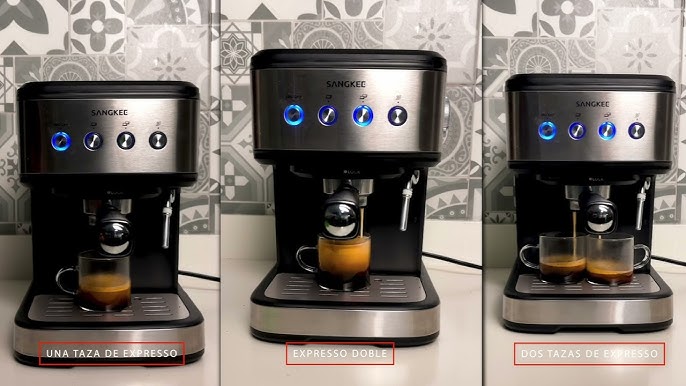 Cafetera Expresso Plateada Con Molinillo Café Y Vaporizado - Sangkee México  Envíos Rápidos y Seguros