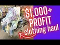 $1,000+ PROFIT Clothing Haul to Sell on eBay | Also Giveaway Results