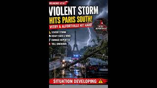🚨 BREAKING: Violent Storm Hits South Paris! 🌩️ | Vitry & Alfortville Battered