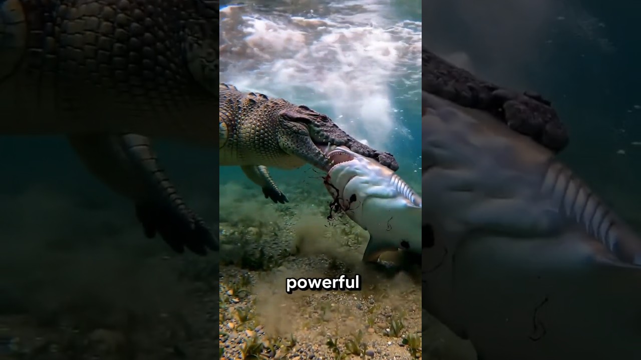When a Crocodile Eats a Shark — The Unexpected Predator Battle! 