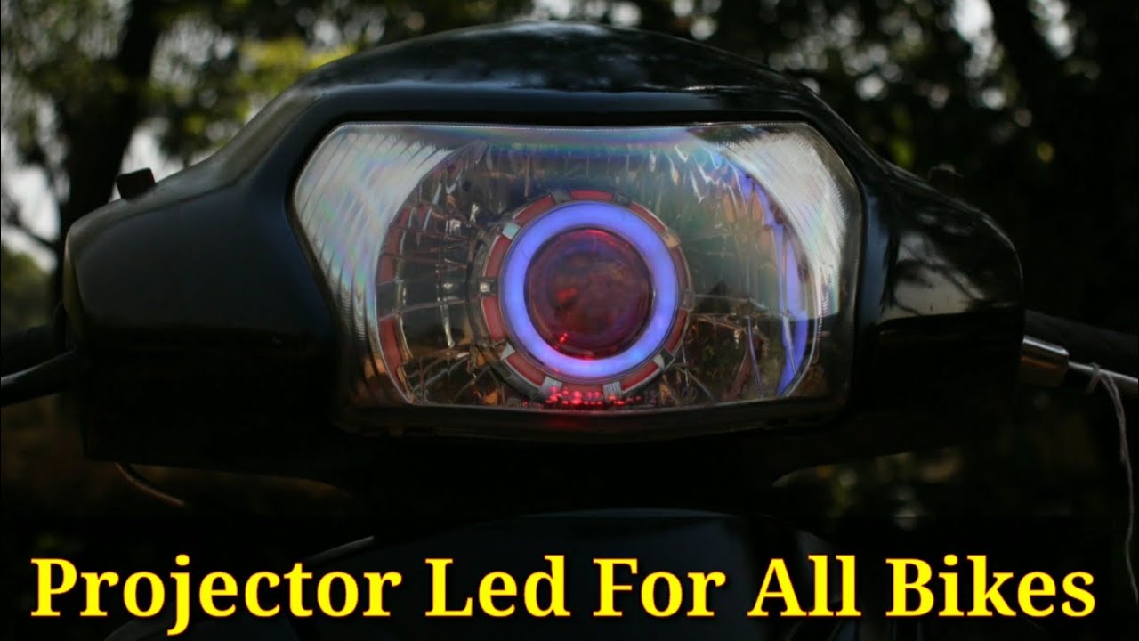 led projector light for bike - YouTube