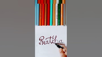 calligraphy for Pratibha ❤️ || comment your name || # #cursive writing #satisfying #shorts #viral