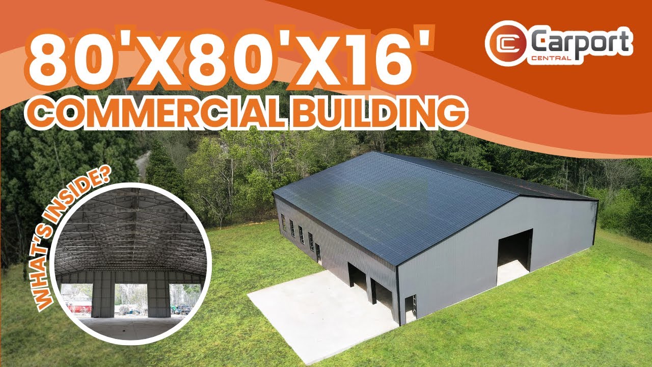 80' x 80' x 16' Commercial Building - YouTube