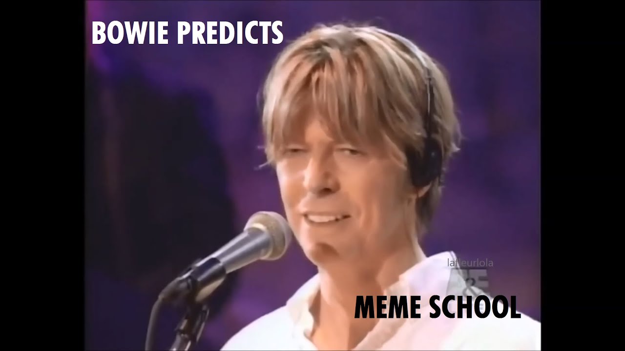 David Bowie Predicts Meme School In 2002 Youtube