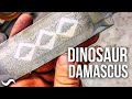 MAKING DINOSAUR DAMASCUS!!! Pattern Welding With Steel Powder.