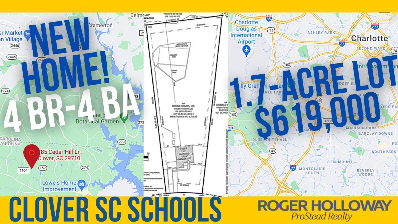 New Home on Large Lot in Clover SC (Near Charlotte NC]