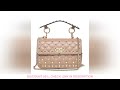 100% Sheepskin Leather Fashion Chain Messenger Bags Gold Rivet Shoulder Bag Luxury Handbags Women Ba