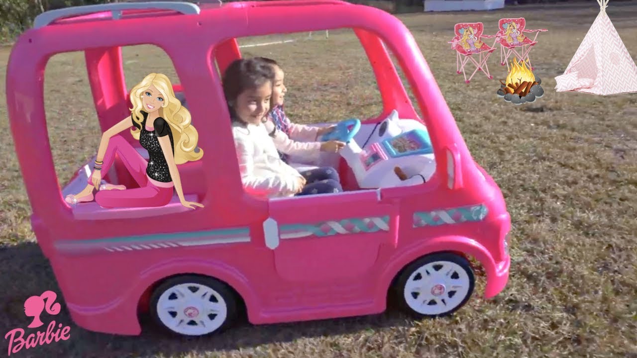 Barbie Dream Camper! *kids pretend play*! YouTube