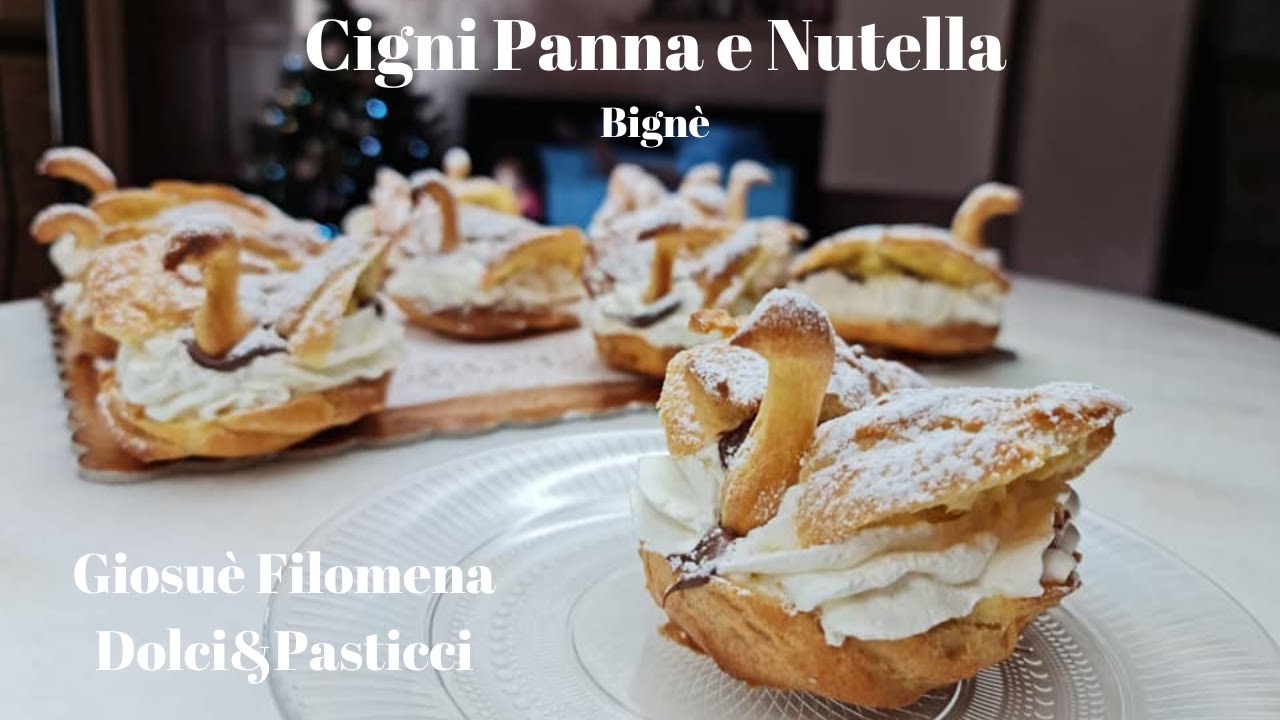 Cigni Panna e Nutella Bignè