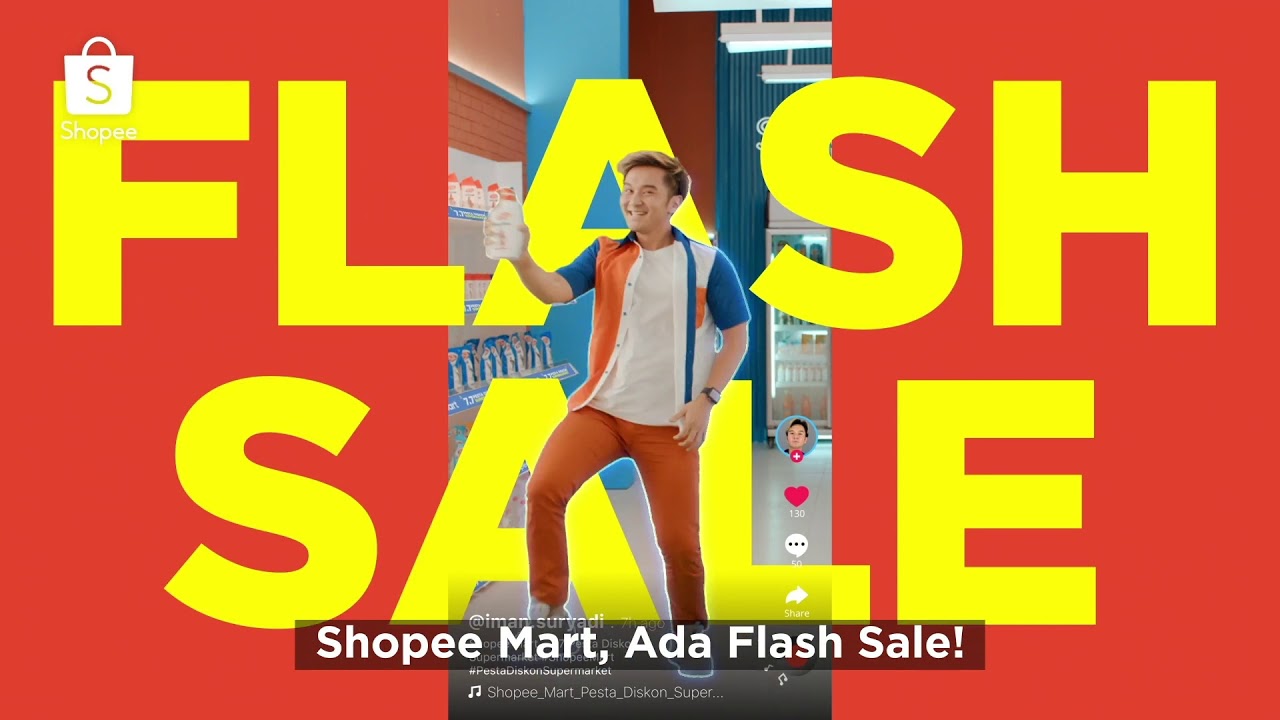 Iklan Shopee mart pesta diskon 7.7 gratis ongkir