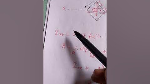 MOMENT OF INERTIA OF A SQUARE ABOUT A DIAGONAL OR MOMENT OF INERTIA OF A DIAMOND SECTION.