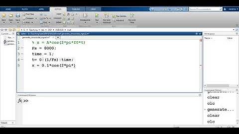 DSP Lab 2/8 || Generate sinosoidal signal
