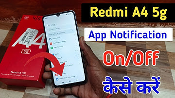 Redmi A4 5g notification setting/Redmi A4 5g notification on/off kaise kare
