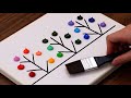 Simple Colorful Landscape from Dots｜Acrylic Painting For Beginners｜ Oddly Satisfying (1252)