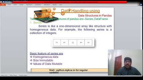 Introduction to PANDAS : XII -IP