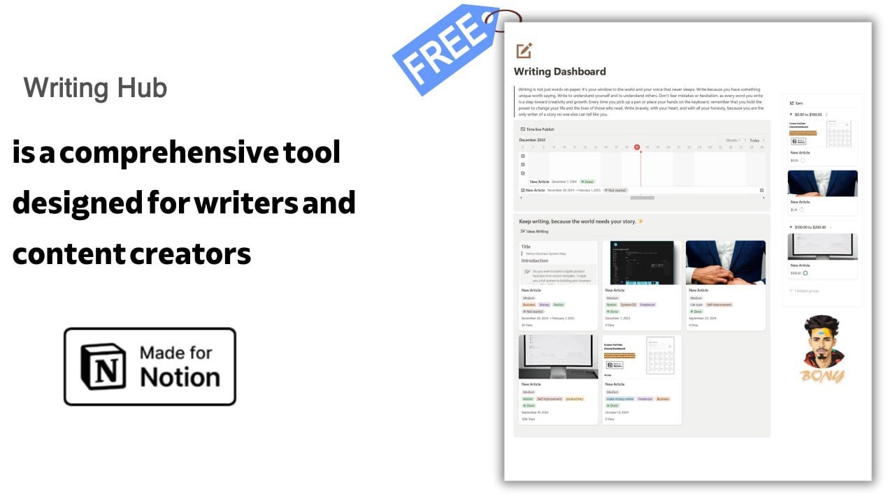 Writing Hub The Ultimate Free Notion Tool for Writers and Content ...