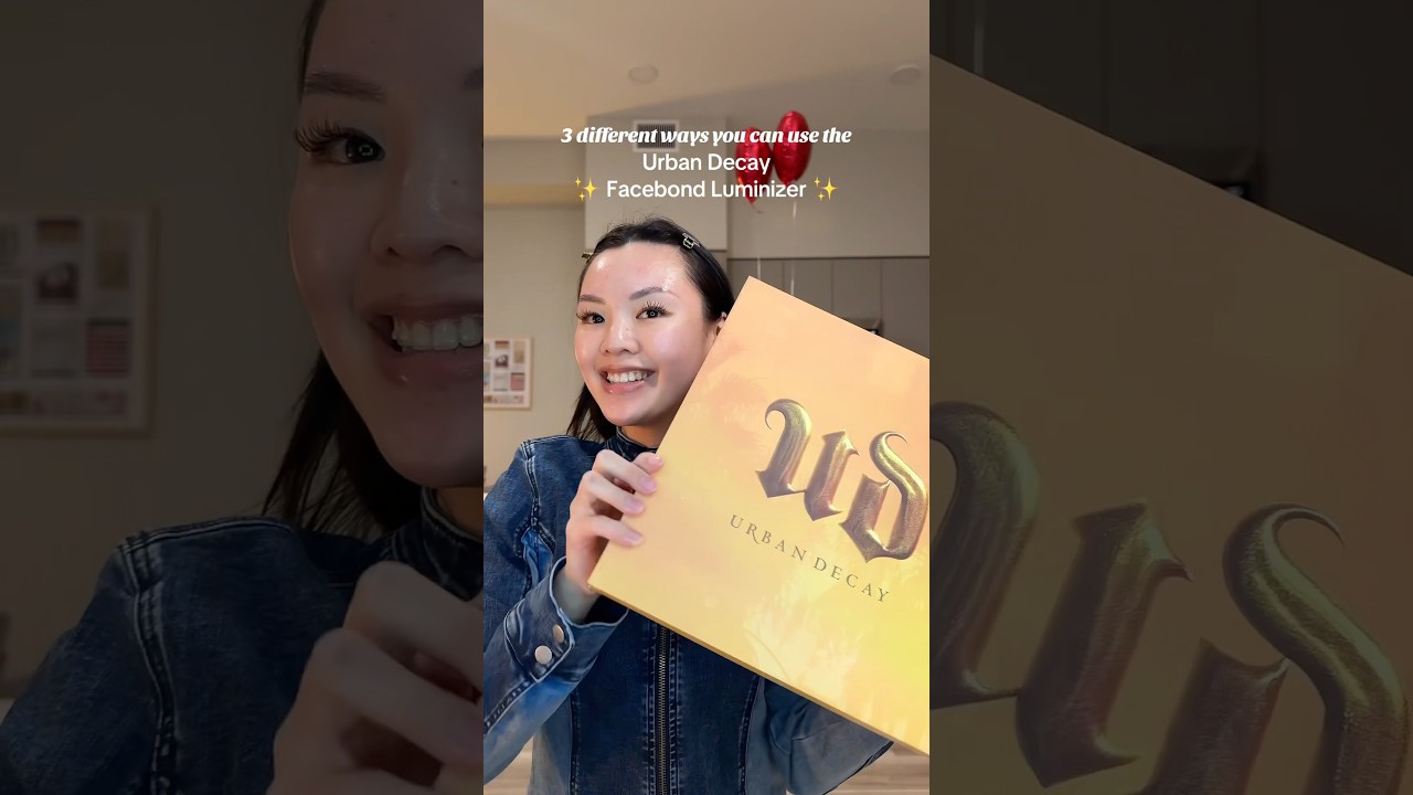 my glowy makeup look using Urban Decay’s facebond luminizer 🌟