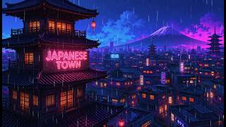 90s Rain Lofi ☕ Study Music & Chillhop Beats ☔ Japanese Town Ambience Nostalgic Lofi Rain Playlist