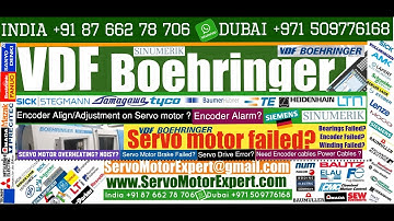 VDF Boehringer Repair, Heidenhain motor encoder Adjustment,Servo Motor fault codes,Drive Parameter