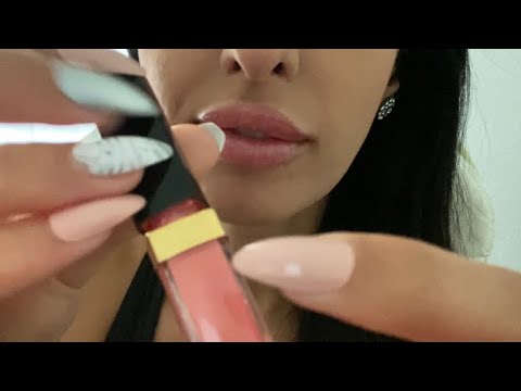ASMR Gum Chewing, Kisses, Lip Gloss, and Mouth Sounds Up Close - Fall Asleep in 20 Minutes