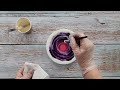 #1663 Gorgeous Effect In This Pink And Purple Resin Coaster