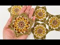 Crochet Flower Motif Tutorial | Star Flower Motif + Join As You Go Method