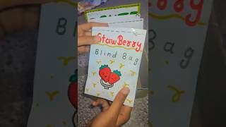 strawberry blind bag..✨🍓🍥 Unboxing Blind Bag 🎀 paper bags #blindbag #unboxing #shortvideo #trending
