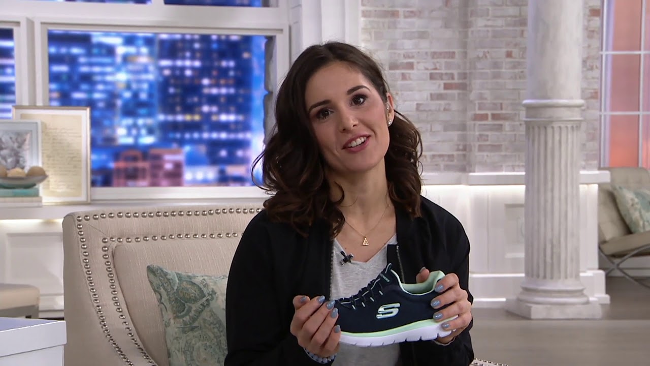 skechers mesh bungee slip on