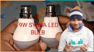 Unboxing SYSKA 9W B22D Led Cool Day Light Bulb, Pack Of 2