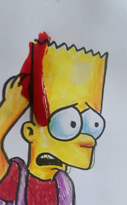 Bart Simpson gets really hurt. #artist #artdaily #Simpsons #bartsimpson #trending #artdrawing