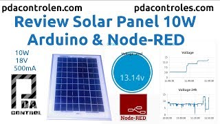 Review Solar Panel 10W Arduino & Node-RED - Revision Panel Solar 10W : PDAControl