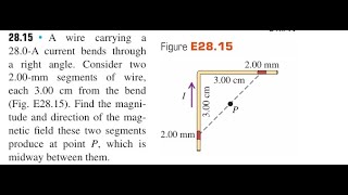 A wire carrying a current bends through a right angle. Consider two 2.00 -mm segments of wire, ea