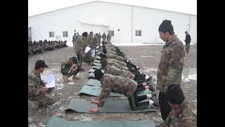 Afghan Army doing push ups