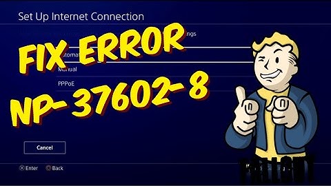 How To Fix PS4 Error NP-37602-8