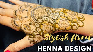 Stylish floral henna design |flower mehandi design|Bridal mehandi design|Floral mehandi design screenshot 3