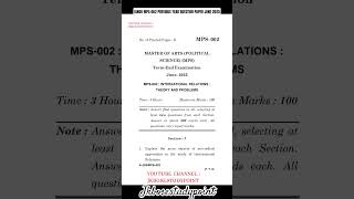 MPS -002 IGNOU PREVIOUS YEAR QUESTION PAPER JUNE 2025 / JKBOSESTUDYPOINT 🔥