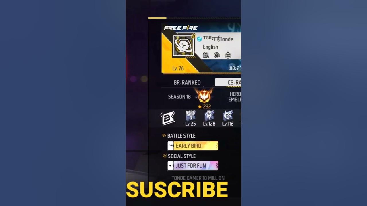 Tonde Gamer UID ! Tonde Gamer UID number 😱 # short # free fire # video