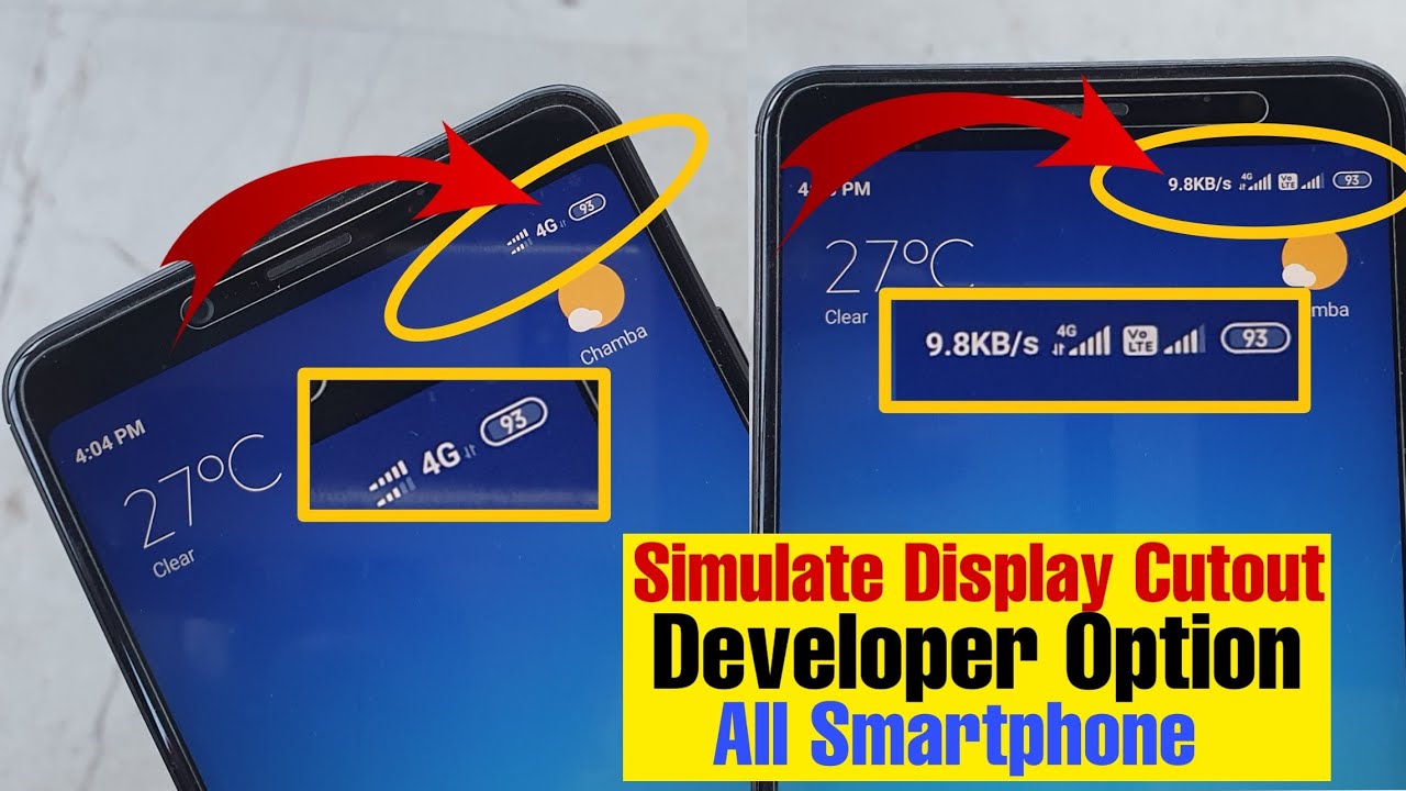 Simulate Display With Cutout || Only 1 Hidden Feature ||Customized Network or Display All Smartphone