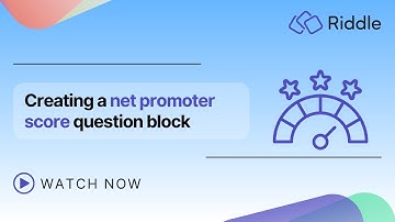 12. How to create a net promoter score question block in Riddle Quiz Maker