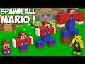 What if YOU SPAWN ALL SUPER MARIOS in Minecraft ? NEW SECRET MOB SPAWN !