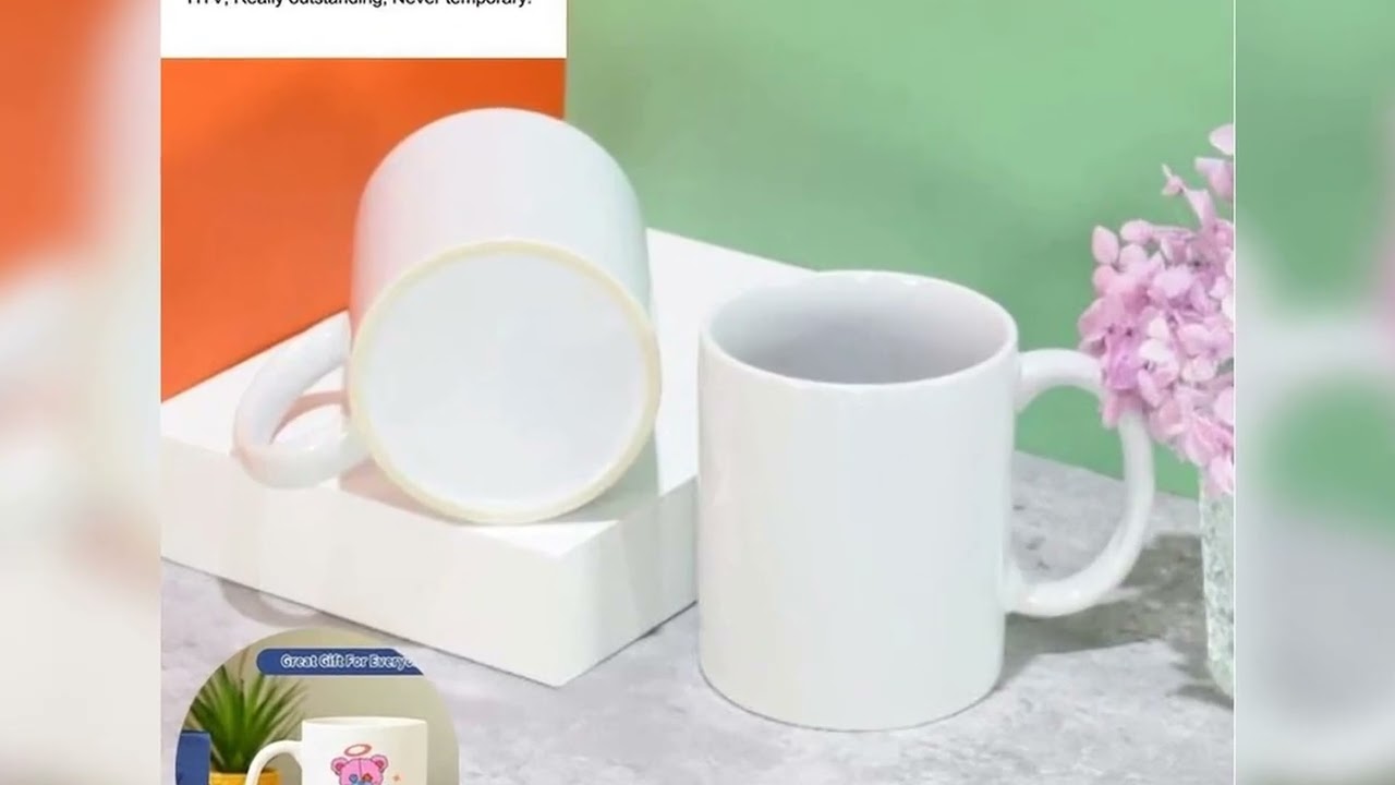 A must-have product! HTVRONT 6 Pack 11 OZ Sublimation Mugs Blank Set Classic Drinking Cups with Ha