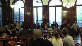 Flash mob in John Jay dining hall