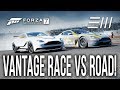 Forza 7 - Aston Martin V12 Vantage - RACE vs ROAD CHALLENGE!!!