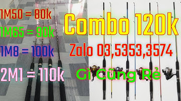 Review combo cần câu tôm cần câu cá giá rẻ 80k 90k