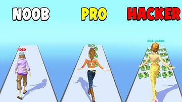 NOOB vs PRO vs HACKER ​in Run Rich 3D