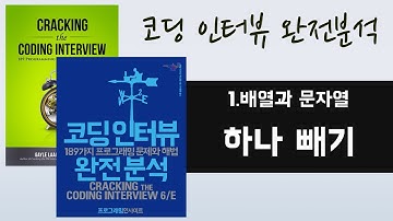 코딩인터뷰 완전분석 - 하나 빼기 | One Away |  코딩테스트