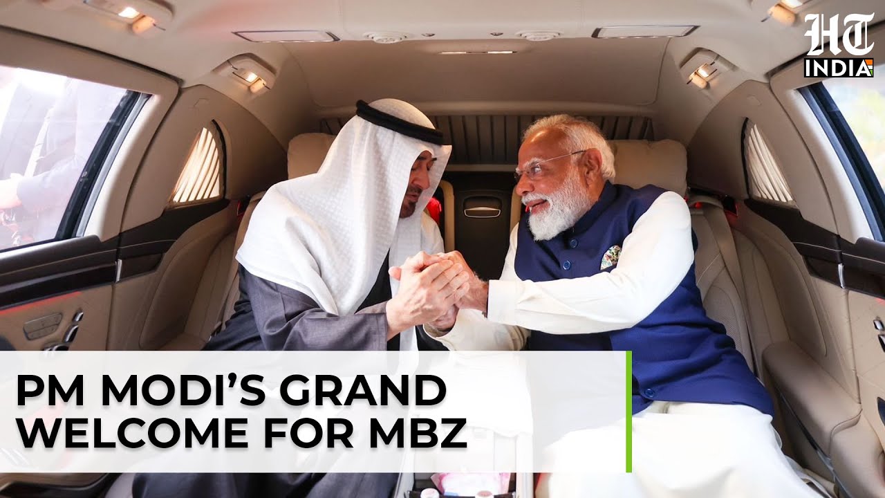 PM Modi Gives Rousing Welcome To UAE’s MBZ; Trade, Defence & Energy Initiatives To Be Discussed