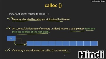 calloc hindi | calloc in c | calloc function
